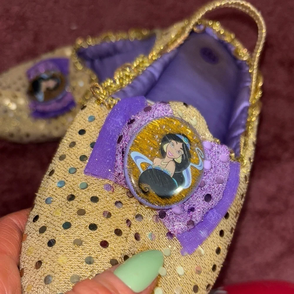 Kids vintage Disney jasmine Gold and Purple Princess Shoes